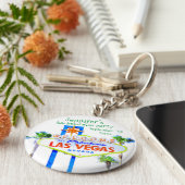 Las Vegas Bachelorette Party Favor Sleutelhanger (Zijkant)