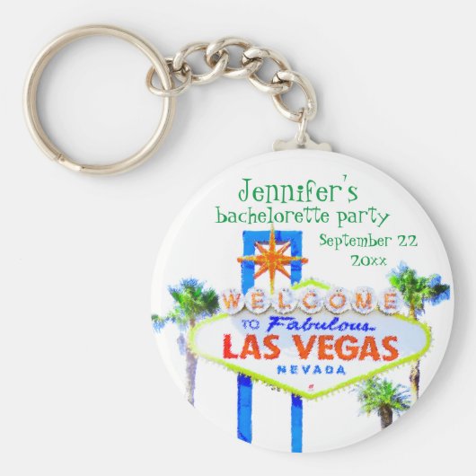 Las Vegas Bachelorette Party Favor Sleutelhanger (Voorkant)