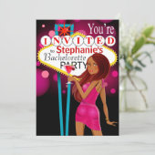 Las Vegas Bachelorette Party fuschia Kaart (Staand voorkant)