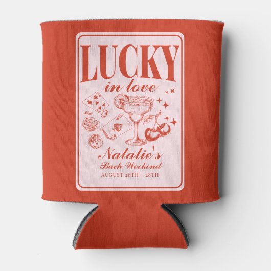 Las Vegas Bachelorette Party Gepersonaliseerd Rout Blikjeskoeler (Voorkant)