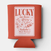 Las Vegas Bachelorette Party Gepersonaliseerd Rout Blikjeskoeler (Achterkant)