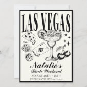 Las Vegas Bachelorette Party Gepersonaliseerd Rout Kaart (Voorkant)