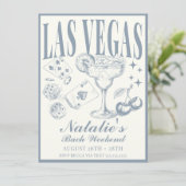 Las Vegas Bachelorette Party Gepersonaliseerd Rout Kaart (Staand voorkant)
