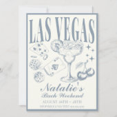 Las Vegas Bachelorette Party Gepersonaliseerd Rout Kaart (Voorkant)