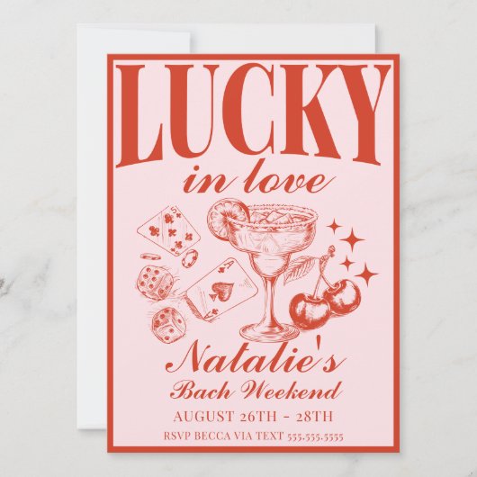 Las Vegas Bachelorette Party Gepersonaliseerd Rout Kaart (Voorkant)