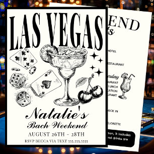 Las Vegas Bachelorette Party Gepersonaliseerd Rout Kaart