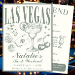 Las Vegas Bachelorette Party Gepersonaliseerd Rout Kaart<br><div class="desc">Zet het podium voor een onvergetelijke viering met onze Sage Green Las Vegas Bachelorette Party Gepersonaliseerd Invitation. Deze chique en elegante uitnodiging sjabloon, met een stijlvol salie groen thema, geeft perfect de geest van uw "Vegas Before Vows" evenement. Het "Drink in Love"-ontwerp voegt een vleugje plezier en romance toe, waardoor...</div>