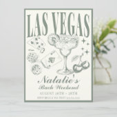 Las Vegas Bachelorette Party Gepersonaliseerd Rout Kaart (Staand voorkant)