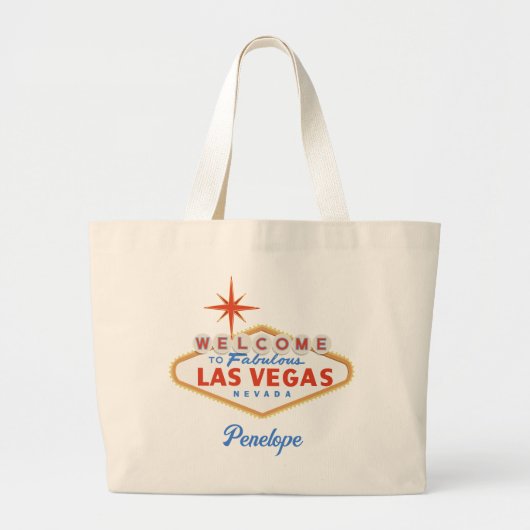 Las Vegas Bachelorette Party Gepersonaliseerde Can Grote Tote Bag (Voorkant)