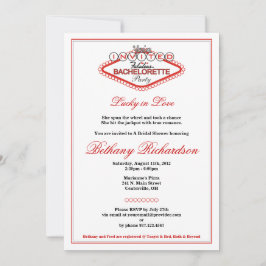 Las Vegas Bachelorette Party Invitation Kaart