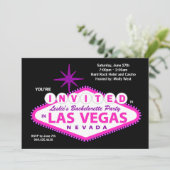 Las Vegas Bachelorette Party Invitation Kaart (Staand voorkant)