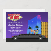 Las Vegas Bachelorette Party Invitation Kaart (Voorkant / Achterkant)