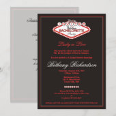 Las Vegas Bachelorette Party Invitation Kaart (Voorkant / Achterkant)