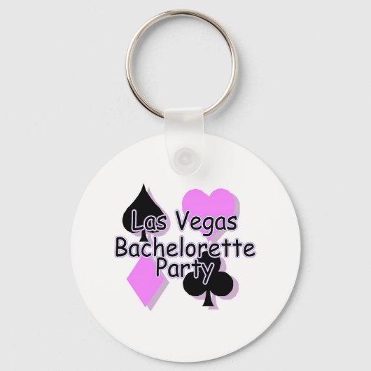 Las Vegas Bachelorette Party Kaart Suits Sleutelhanger (Voorkant)