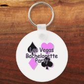Las Vegas Bachelorette Party Kaart Suits Sleutelhanger (Voorkant)