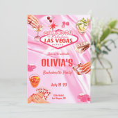 Las Vegas Bachelorette Party Pokerroute Kaart (Staand voorkant)