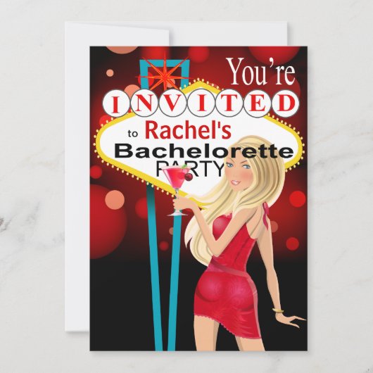 Las Vegas Bachelorette Party red Kaart (Voorkant)