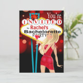 Las Vegas Bachelorette Party red Kaart (Staand voorkant)