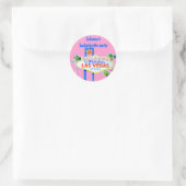 Las Vegas Bachelorette Party roze Ronde Sticker (Tas)