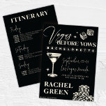 Las Vegas Bachelorette Party Uitnodigingsroute Kaart<br><div class="desc">Pas deze "Vegas voor de geloften" Las Vegas Bachelorette Uitnodiging en Reisschema aan, maak je dan klaar om de dobbelstenen te gooien en te vieren! Ga met ons mee op een onvergetelijk Las Vegas Bachelorette Party terwijl we toasten op liefde en vriendschap in de Entertainment Capital of the World. Van...</div>