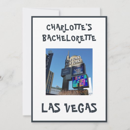 Las Vegas Bachelorette Party Wit Kaart (Voorkant)