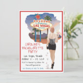 Las Vegas Bachelorette Red Hair Bride Kaart (Staand voorkant)