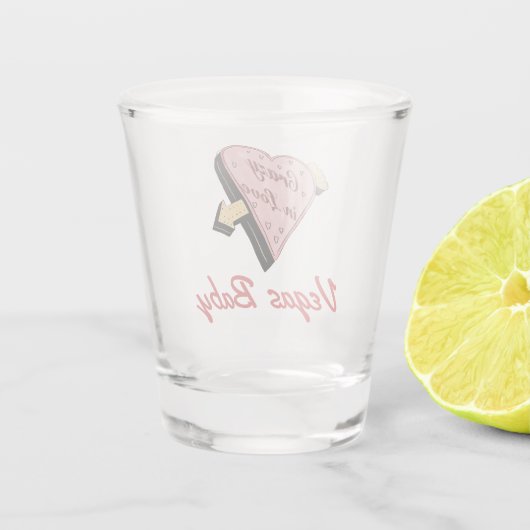 Las Vegas Bachelorette Shot Glas (Achterkant)