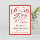 Las Vegas Bachelorette Sociale Cocktail Route Kaart (Staand voorkant)
