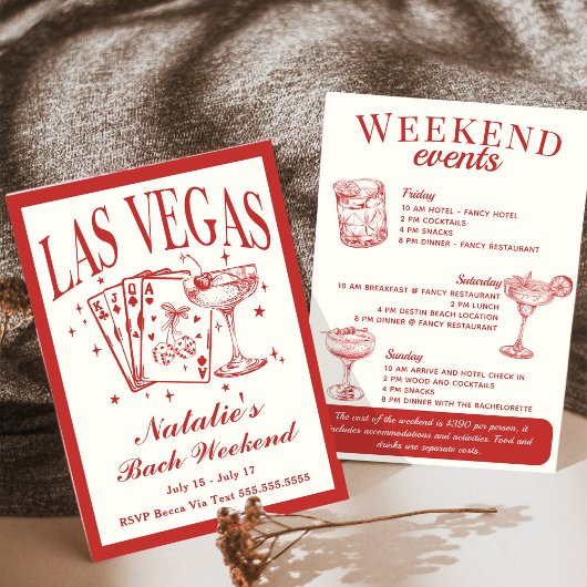Las Vegas Bachelorette Sociale Cocktail Route Kaart