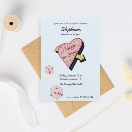 Las Vegas Bachelorette uitnodiging