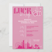 Las Vegas Bachelorette Uitnodiging en reisroute (Voorkant)