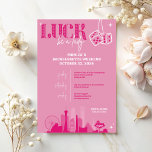 Las Vegas Bachelorette Uitnodiging en reisroute<br><div class="desc">Pas deze "Luck be a Lady" Las Vegas Bachelorette Party Invitation en Reisschema aan uw reisdetails aan! Deze levendige felroze uitnodiging zal uw gasten enthousiast maken voor deze once in a lifetime reis naar Las Vegas,  Nevada!</div>