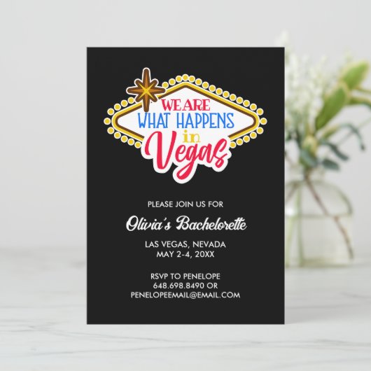 Las Vegas Bachelorette Weekend Custom Kaart (Staand voorkant)