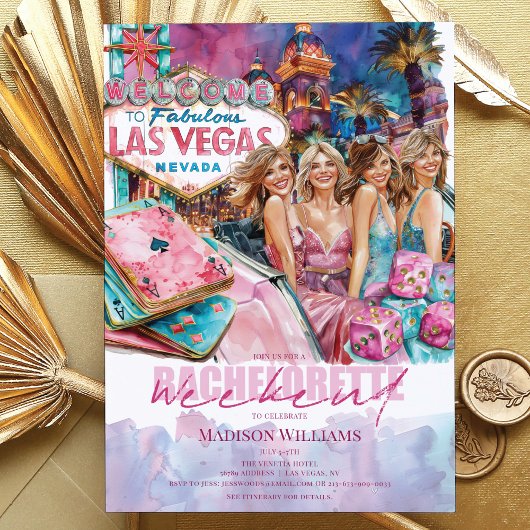 Las Vegas Bachelorette weekend meisjes Kaart