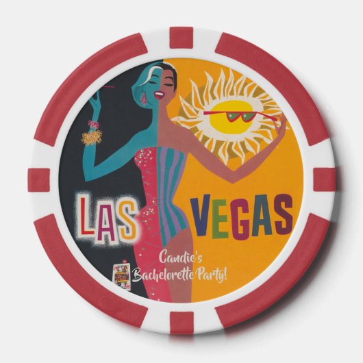  Las Vegas Bachelorette Weekend Party Poker Chips (Voorkant)