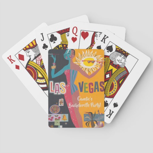  Las Vegas Bachelorette Weekend Party Pokerkaarten (Achterkant)