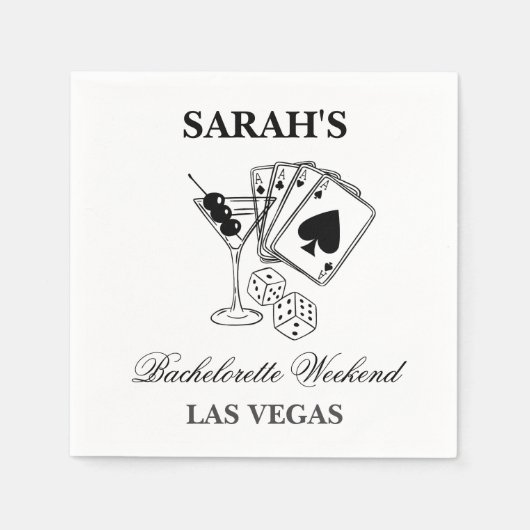 Las Vegas Bachelorette Weekend Party Servet (Voorkant)
