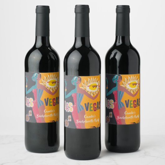  Las Vegas Bachelorette Weekend Party Wijn Etiket (Flessen)