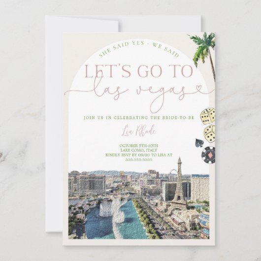 Las Vegas Bachelorette Weekend uitnodiging (Voorkant)