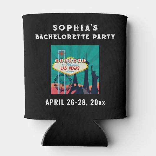 Las Vegas Bacherolette Party Wedding Favor Blikjeskoeler (Achterkant)