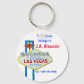 Las Vegas Bag Labels Sleutelhanger (Voorkant)