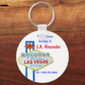Las Vegas Bag Labels Sleutelhanger (Voorkant)