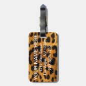Las Vegas Bagagelabel (Cheetah Print) (Achterkant verticaal)