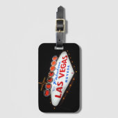 Las Vegas Bagagelabel met Visitekaartje Slot (Voorkant (verticaal))