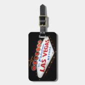 Las Vegas Bagagelabel (zwart) (Voorkant verticaal)