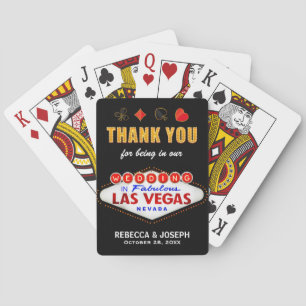 Las Vegas Bedankt dat je onze trouwerij bijwoonde  Pokerkaarten