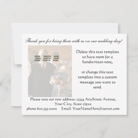 Las Vegas Bedankt Jonggehuwden (Achterkant)