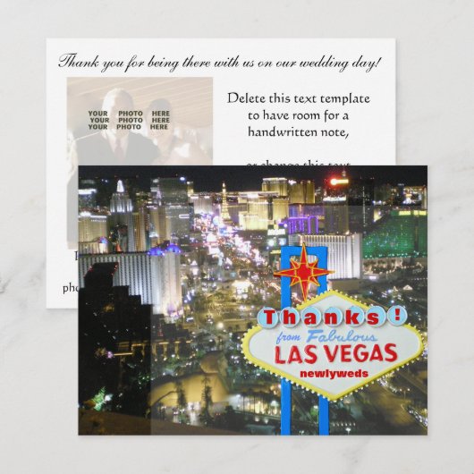 Las Vegas Bedankt Passen getrouwd (Voorkant / Achterkant)