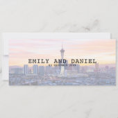 Las Vegas Bestemming Boarding Pass Bruiloft Kaart (Achterkant)