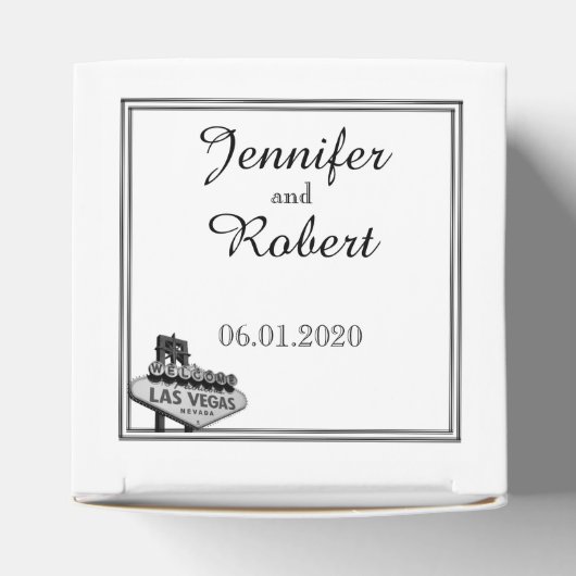 Las Vegas Bestemming Bruiloft Favor Box Bedankdoosjes (Bovenkant)